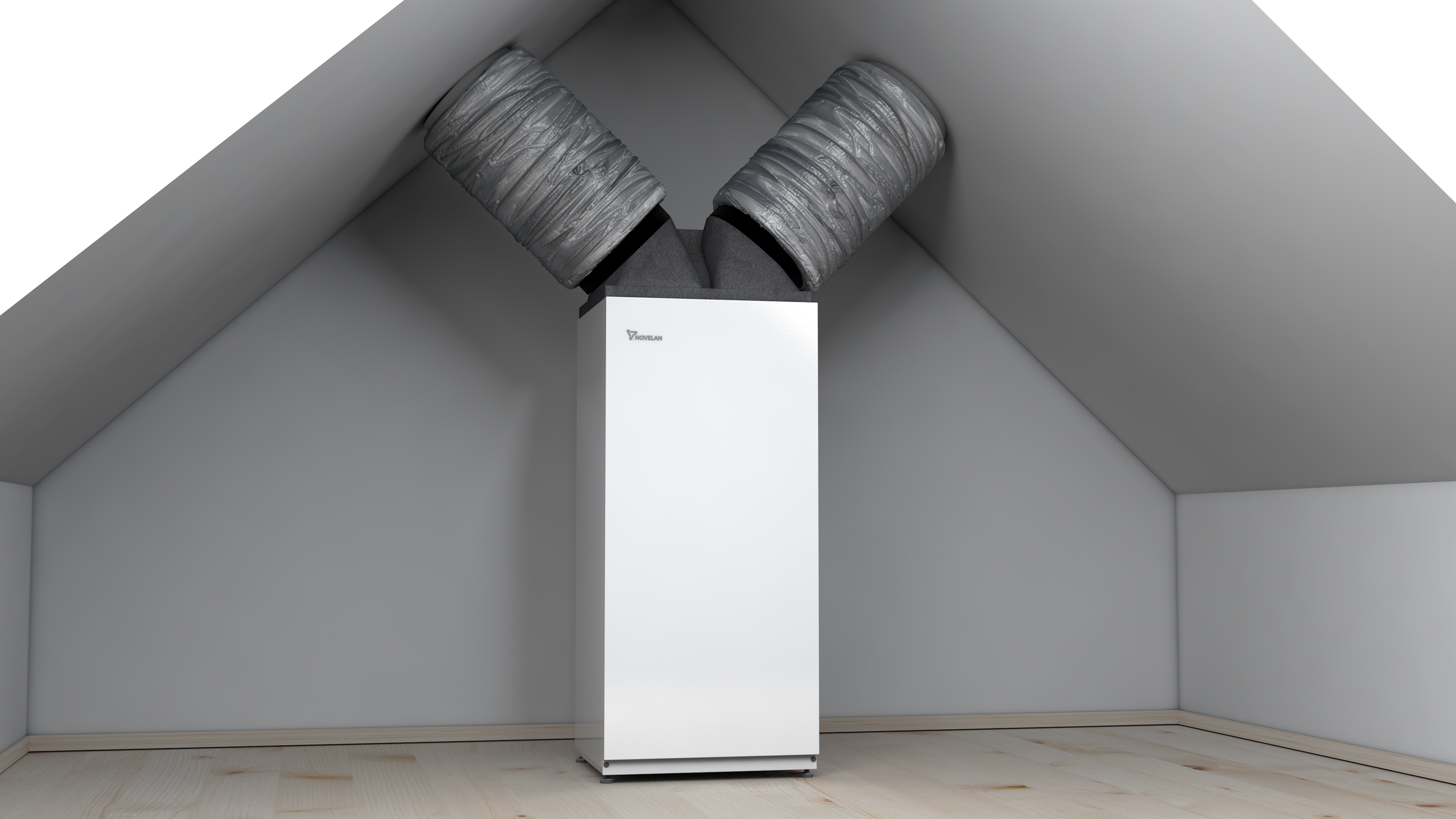 Moderner Heizungsraum mit Wärmepumpe